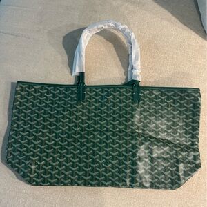 Green Goyard Look alike Tote Bag